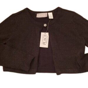 Toddler black sparkly long sleeve cardigan Sz 5